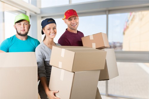Commercial furniture stored safely during office refurbishment
