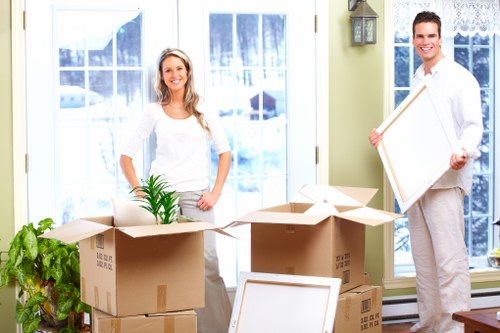 Careful loading of household items for local storage